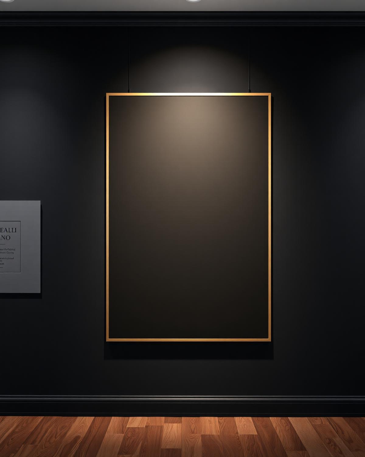 A poster, hung once.
